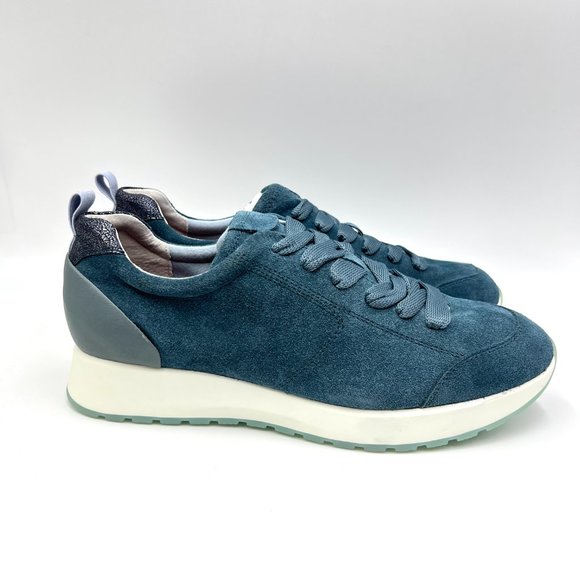 Munro Womens Monique Blue Suede Leather Lace Up Sneakers Shoes